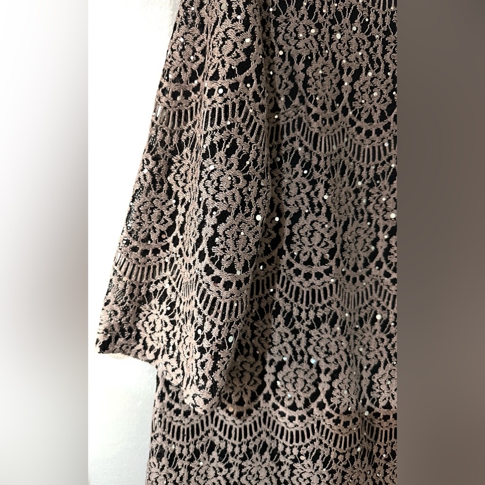 Vintage-Inspired Jessica Howard Sequin Lace Cocktail Dress – Size 10 (Medium) - Picture 10 of 16